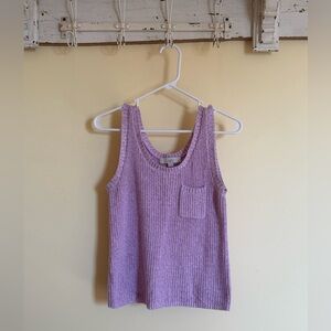 LOFT Ribbed Pocket Sweater Tank